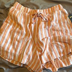 Striped Orange and White Shorts